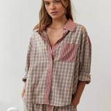 Women's Pajama Set Button Down - Loungewear