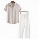 Men's Relaxed Fit Two Piece Set - Casual Vacation Wear