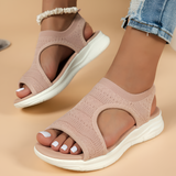 Women's Knitted Open Toe Sport Sandals - Casual Walking