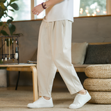 Men's Loose Fit Drawstring Trousers - Casual Wear