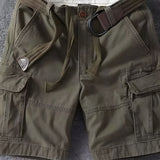 Men's Belted Cargo Shorts - Summer Casual Wear