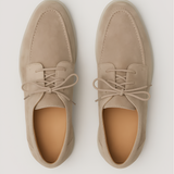 Men's Suede Finish Lace Up Oxford Shoes - Smart Casual