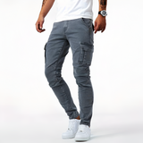 Men's Slim Fit Multi-Pocket Cargo Pants - Casual Wear