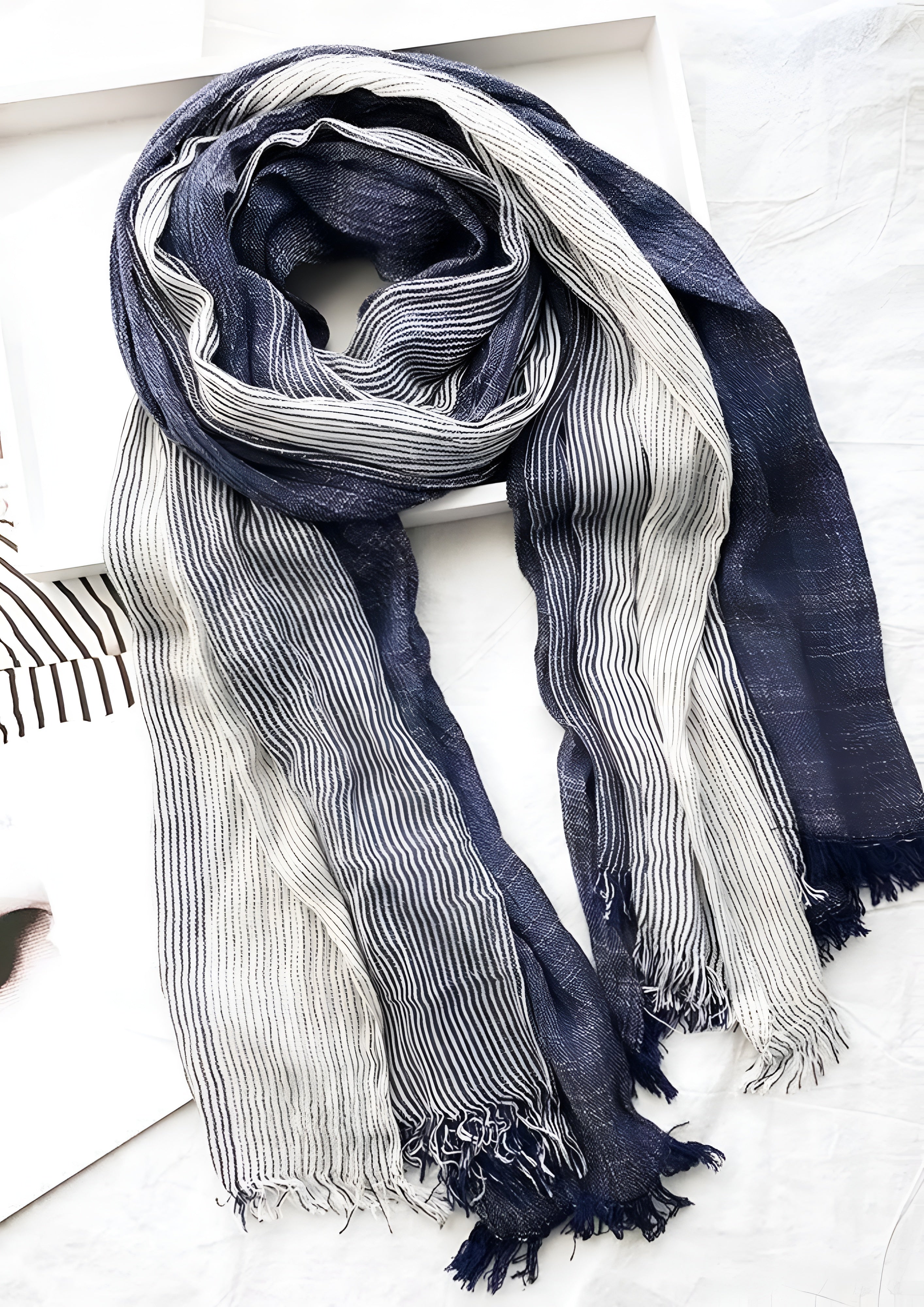 Women's Striped Scarf - Year Round Wear