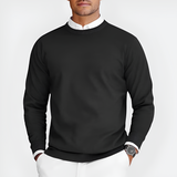 Men's Textured Crew Neck Sweater - Casual Everyday Wear