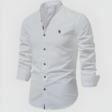 Men's Mandarin Collar Slim Fit Shirt - Casual Spring Wear