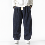 Men's Wide Leg Corduroy Trousers - Casual Everyday Wear