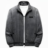 Men's Corduroy Bomber Jacket - Casual Winter Wear