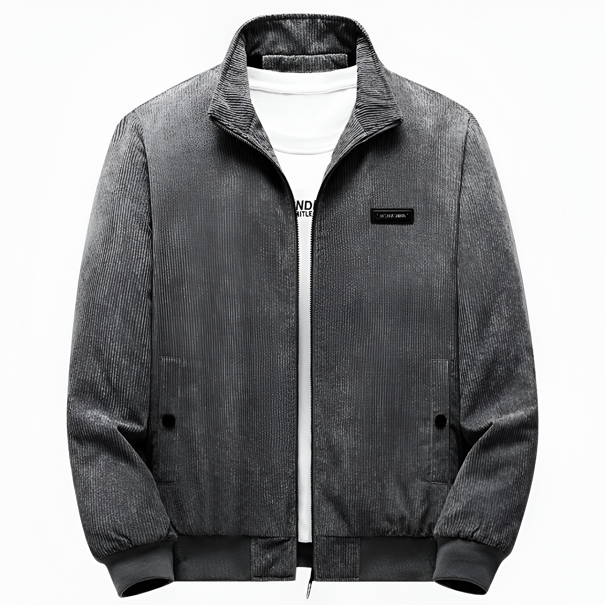 Men's Corduroy Bomber Jacket - Casual Winter Wear