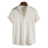 Men's Short Sleeve Button Up Shirt - Casual Wear