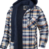 Men's Hooded Flannel Jacket - Casual Workwear