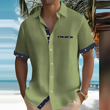 Men's Contrast Trim Polo Shirt - Beach Casual