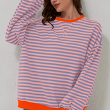 Women's Sweater Striped Oversized - Casual Wear