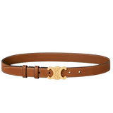Women's Gold Buckle Slim Waist Belt - Office Wear