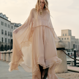 Women's Layered Chiffon Cloak Dress - Evening Party