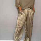 Women's Cargo Two Piece Lounge Set - Casual Chic