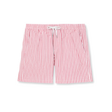 Men's Striped Drawstring Waist Shorts - Casual Beachwear