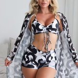 Women's Swimsuit Set Geometric Print - Resort Wear