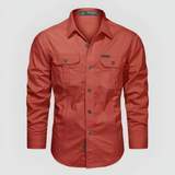 Men's Cargo Shirt Long Sleeve Military Style - Casual Outdoor Wear