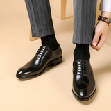 Men's Pointed Toe Lace Up Oxford Shoes - Formal Wear