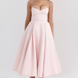 Women's Bustier Corset Midi Dress - Cocktail Party