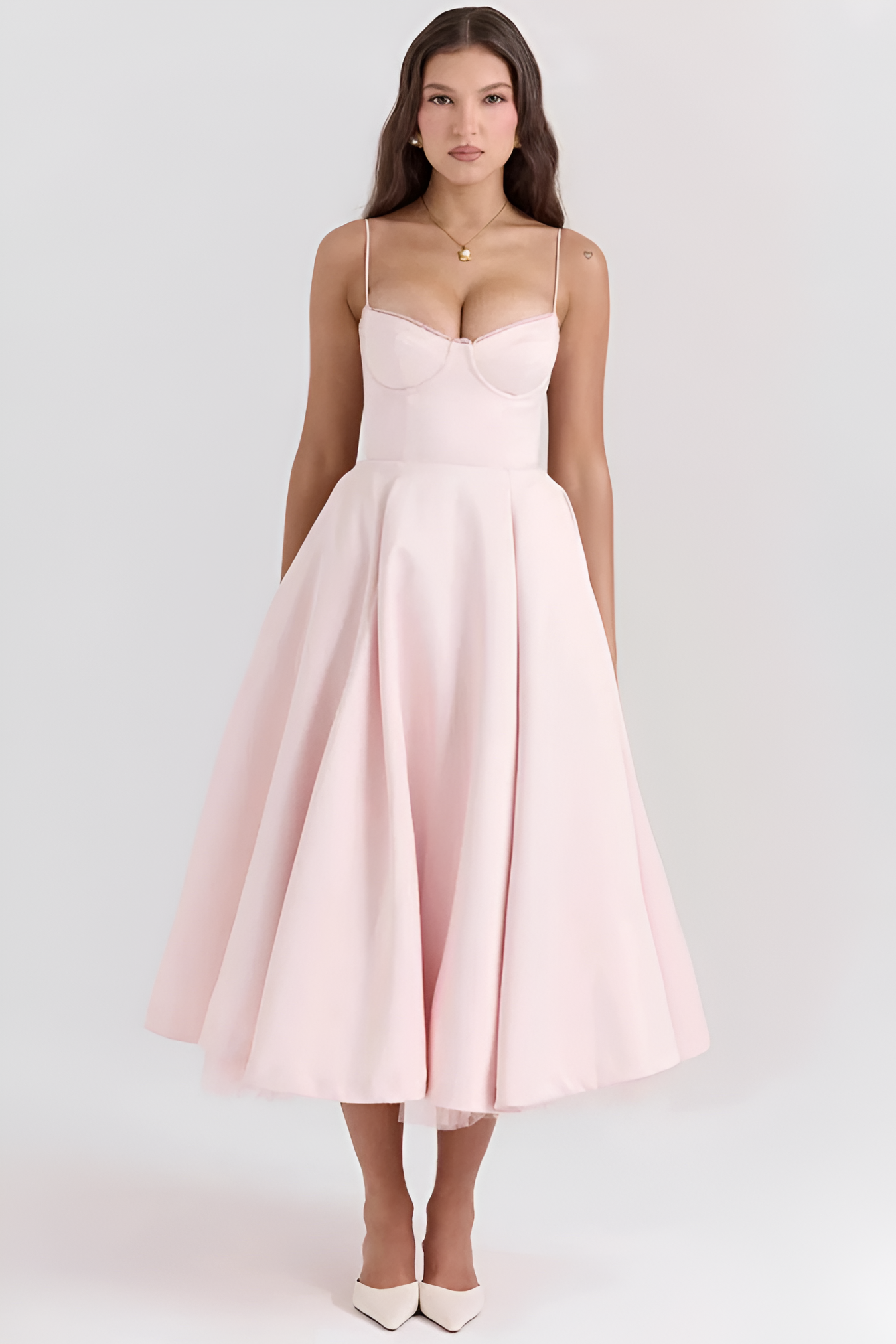 Women's Bustier Corset Midi Dress - Cocktail Party