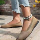 Women's Textured Flats - Summer Shoes