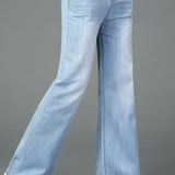 Women's Wide Leg Bootcut Jeans - Streetwear