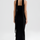 Women's Ruched Mesh Maxi Dress - Formal Evening Gown