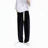 Men's Drawstring Wide Leg Pants - Casual Wear