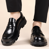 Men's Chunky Platform Penny Loafers - Business Casual