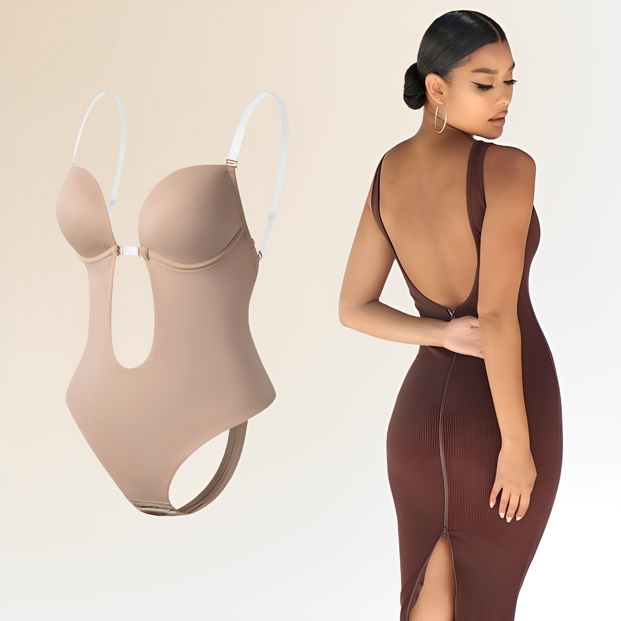 Women's Bodysuit Backless Plunge - Evening Wear
