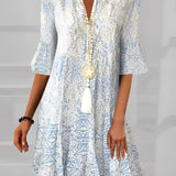 Women's Tunic Dress Sleeve - Summer Beach Wear