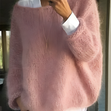 Women's Boat Neck Chunky Sweater - Casual Chic
