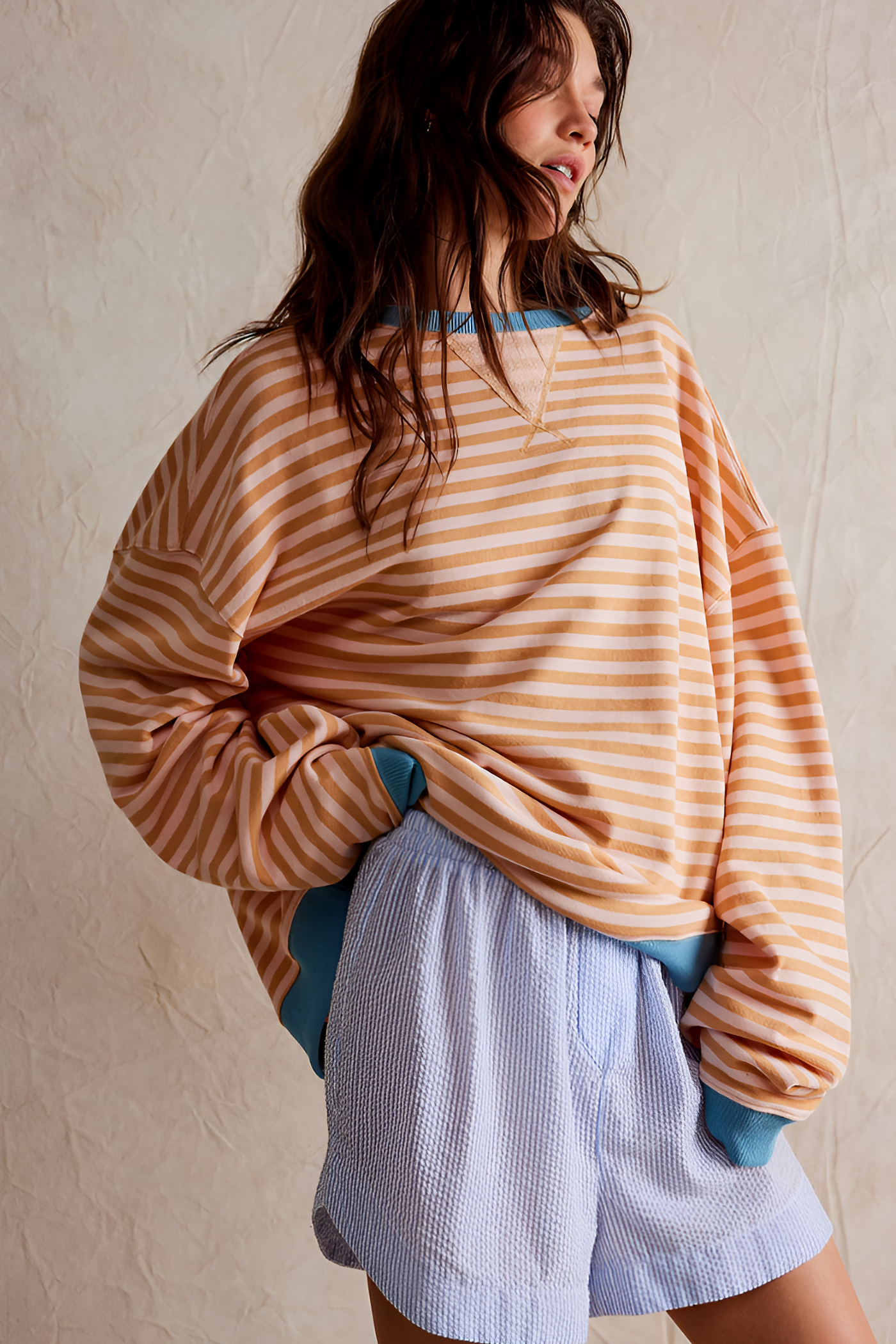 Women's Sweater Striped Oversized - Casual Wear