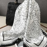 Women's Patterned Square Scarf – Classic Twist Travel Wear