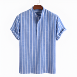 Men's Striped Short Sleeve Shirt - Casual Summer Wear