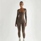 Women's Neck Fitted Long Sleeve Bodysuit - Active and Casual Wear