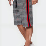 Men's Drawstring Plaid Shorts - Athletic Wear