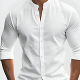 Men's Shoreline Banded Long Sleeve Shirt - Summer Casual Wear