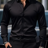 Men's Slim Fit Stretch Dress Shirt - Office Wear