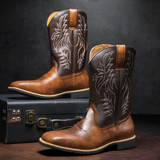 Men's Square Toe Western Boots - Casual Outdoor
