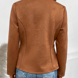 Women's Slim Fit Zip Up Jacket - Casual Outerwear