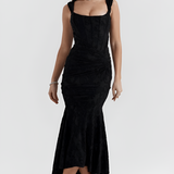 Women's Corset Ruched Mermaid Dress - Formal Occasion