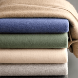 Men's Knit Hoodie Drawstring Ribbed Trim - Casual Loungewear