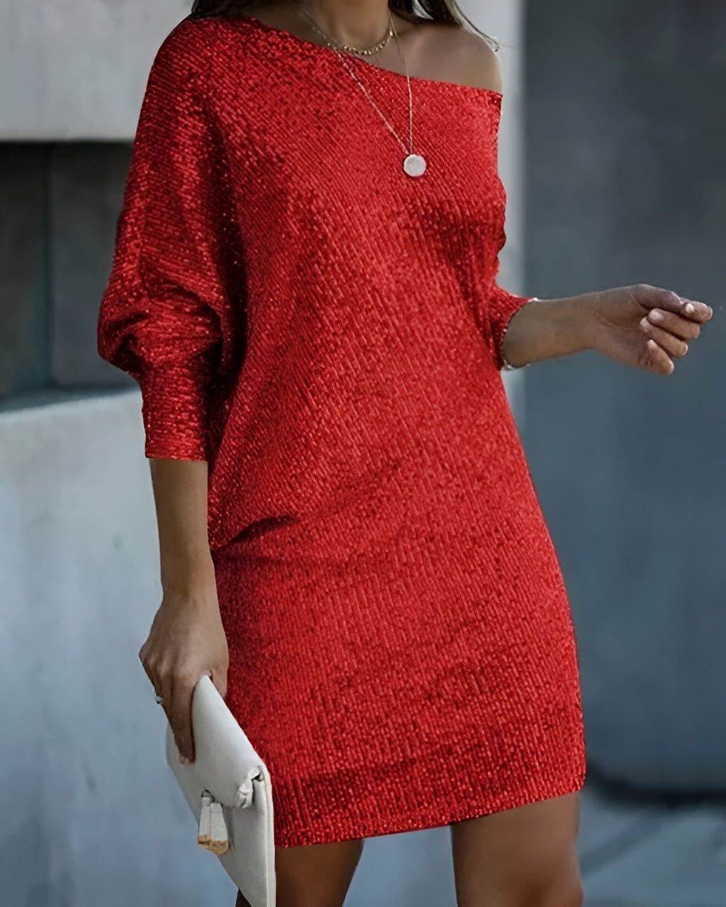 Women's Mini Dress Sequin One Shoulder - Cocktail Party