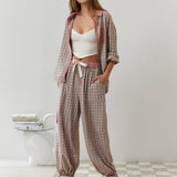 Women's Pajama Set Button Down - Loungewear