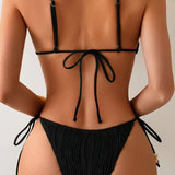 Women's Bikini Set Pleated Fabric - Beach Vacation