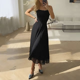 Women's Midi Dress Square Neck Sleeveless - Formal Event