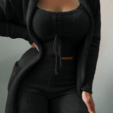 Women's 3-Piece Fuzzy Lounge Set - Home Wear